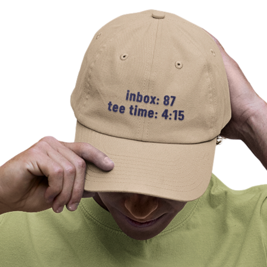 Inbox: 87, Tee Time 4:15 - Golf Cap by The Witty Golfer