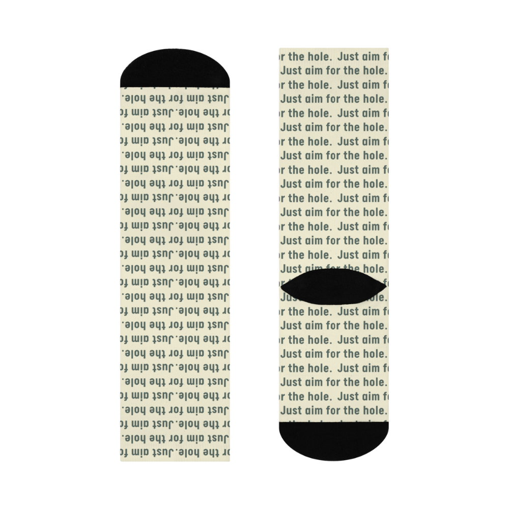 Just Aim For The Hole - Cushioned Socks By The Witty Golfer