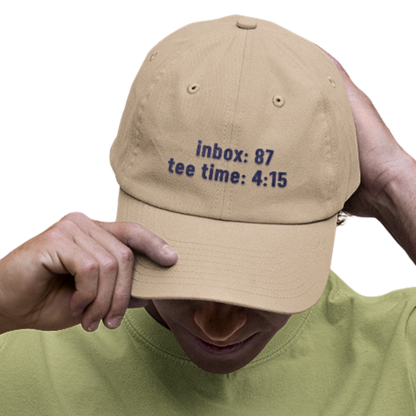 Inbox: 87, Tee Time 4:15 - Golf Cap by The Witty Golfer