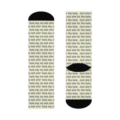 Just Aim For The Hole - Cushioned Socks By The Witty Golfer