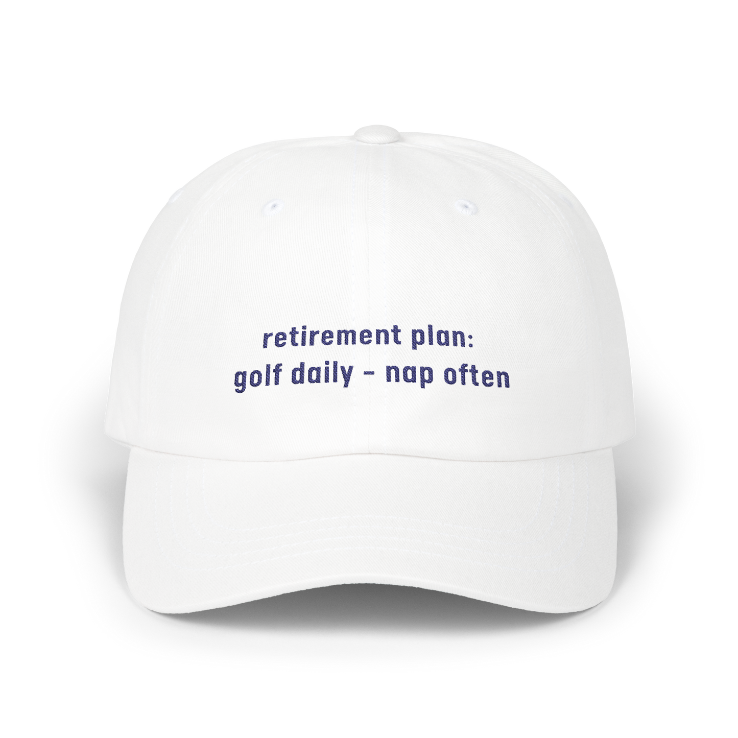 Retirement Plan: Golf Daily, Nap Often - Golf Cap by The Witty Golfer