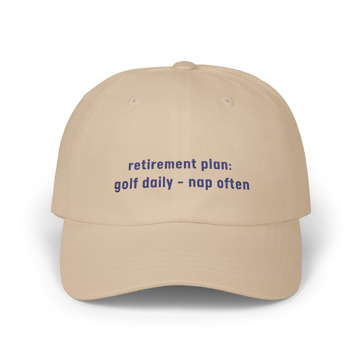 Retirement Plan: Golf Daily, Nap Often - Golf Cap by The Witty Golfer