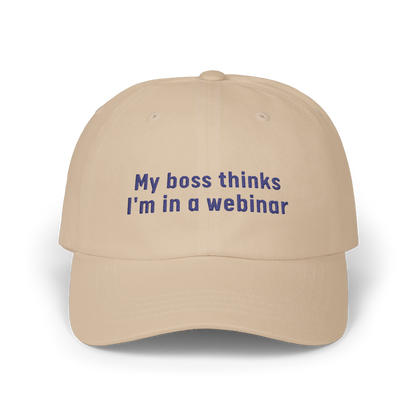 My Boss Thinks I'm in a Webinar - Golf Cap by The Witty Golfer