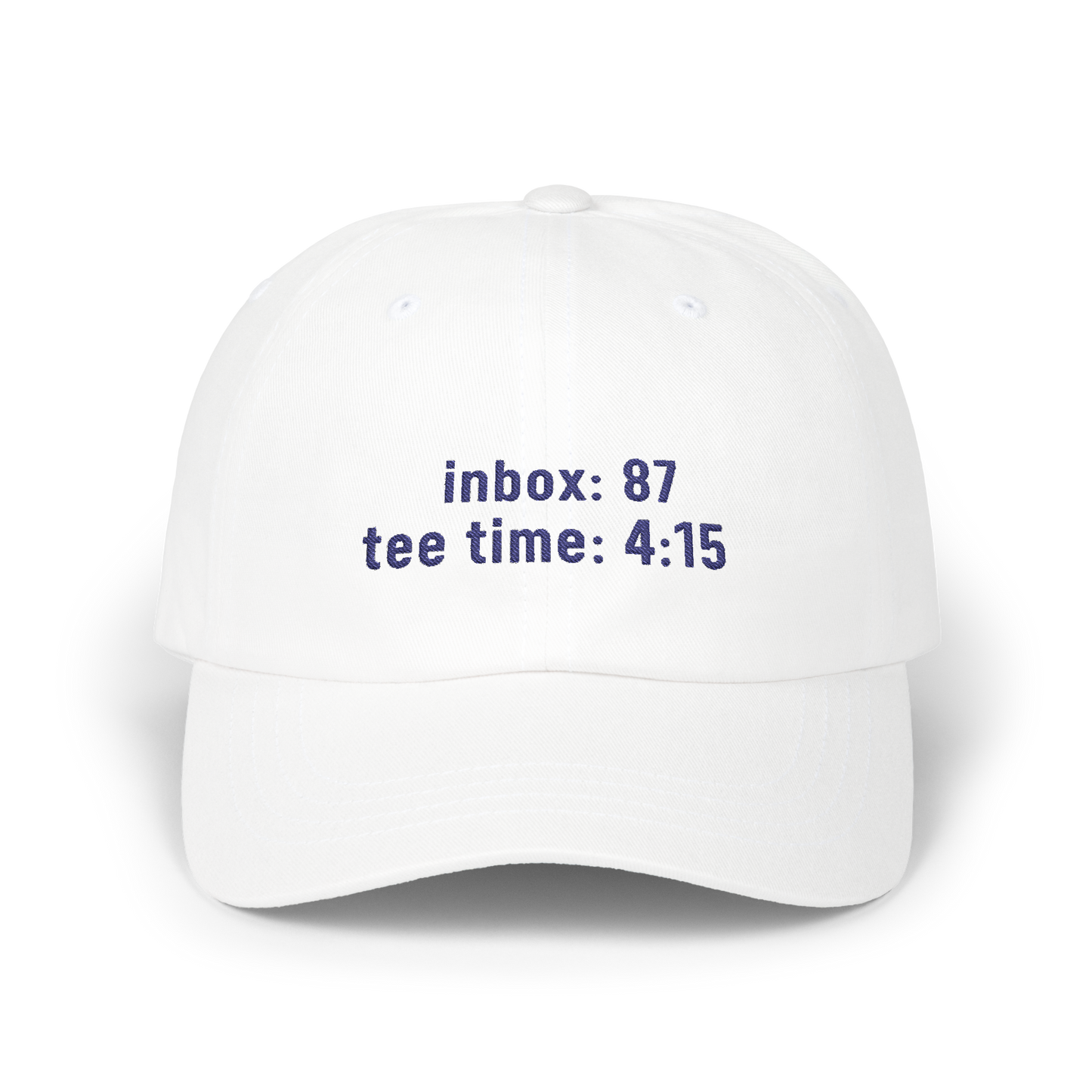 Inbox: 87, Tee Time 4:15 - Golf Cap by The Witty Golfer