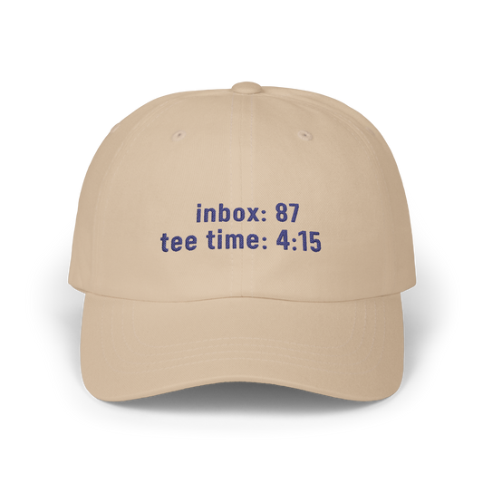 Inbox: 87, Tee Time 4:15 - Golf Cap by The Witty Golfer