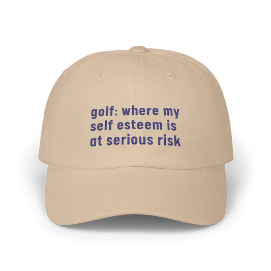 Golf: Where My Self Esteem Is At Serious Risk - Golf Cap by The Witty Golfer