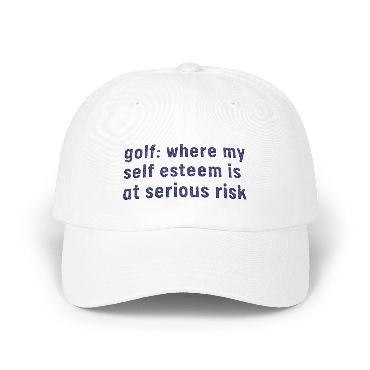 Golf: Where My Self Esteem Is At Serious Risk - Golf Cap by The Witty Golfer